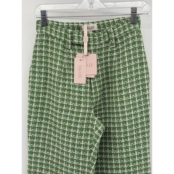 Green Checkered Women's Trousers - Picture 3 of 16
